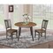 International Concepts 42 in. Solid Wood Round Dual Drop Leaf Dining Table with 2 Chairs in Hickory/Washed Coal K45-42DL-C10-2 - alternate 2